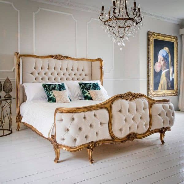bed set, double bed, king size bed set, bedroom furniture, bridal set 7