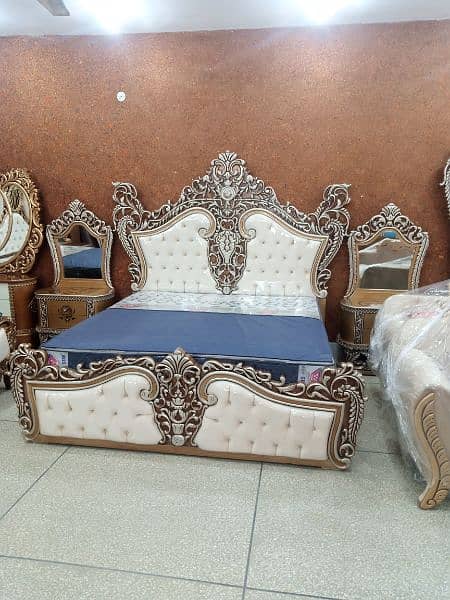 bed set, double bed, king size bed set, bedroom furniture, bridal set 13