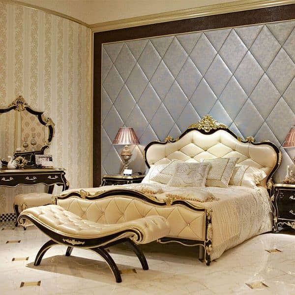 bed set, double bed, king size bed set, bedroom furniture, bridal set 15