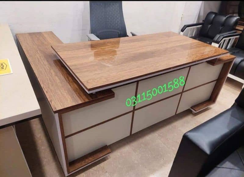 Executive Office Table | L shape Office Table | Superglass Table 1