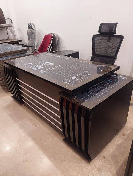 Executive Office Table | L shape Office Table | Superglass Table 3