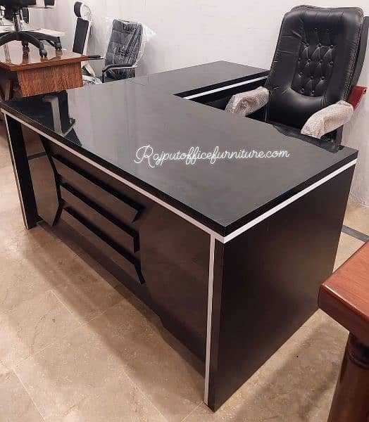 Executive Office Table | L shape Office Table | Superglass Table 10