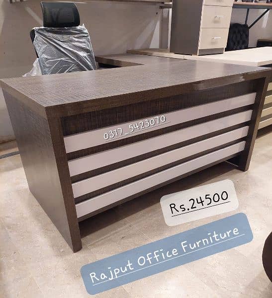 Executive Office Table | L shape Office Table | Superglass Table 16