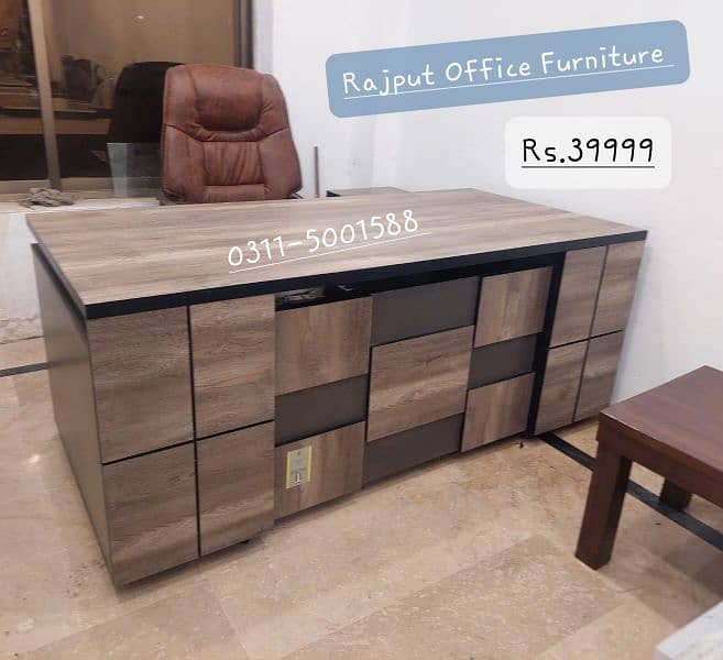 Executive Office Table | L shape Office Table | Superglass Table 18