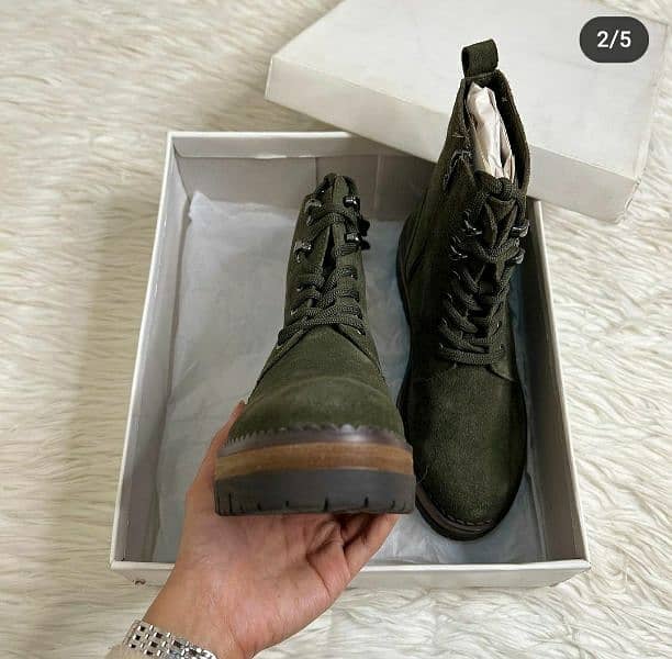 SUEDE CHUNKY LACE UP BOOTS 1