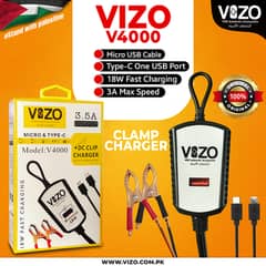 Vizo Fast V4000 Clamp Charger 18W Fast Charging 3 in-1 Charger
