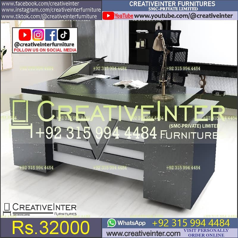 office executive ceo table meeting workstation chair boss manager mesh 16