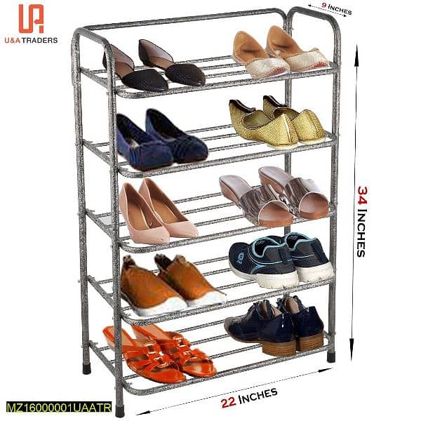 5, 4 and 3 Layer Shoe Rack (Stainless Steel) 0