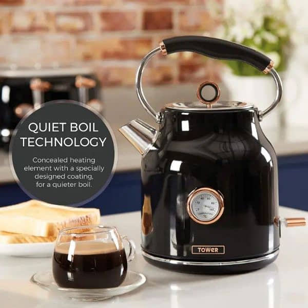 IMPORTED UK Tower Bottega Rapid Boil Traditional Kettle with 7