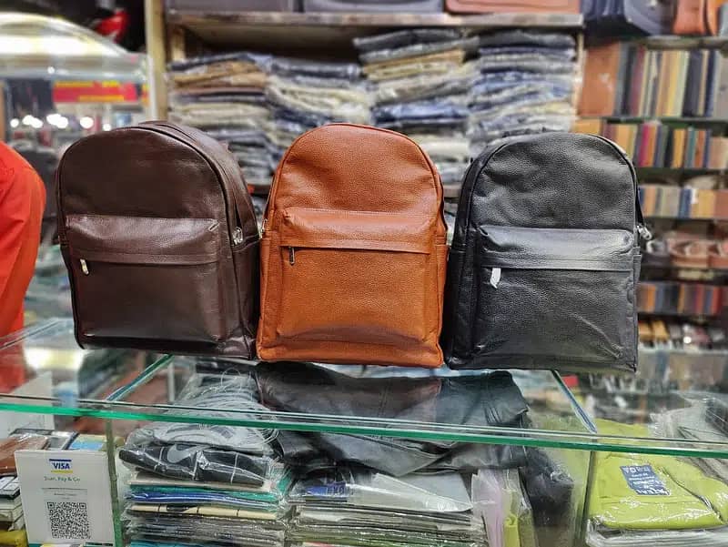 Original Leather Backpack | School College Laptop TravelBrifcases Bags 1