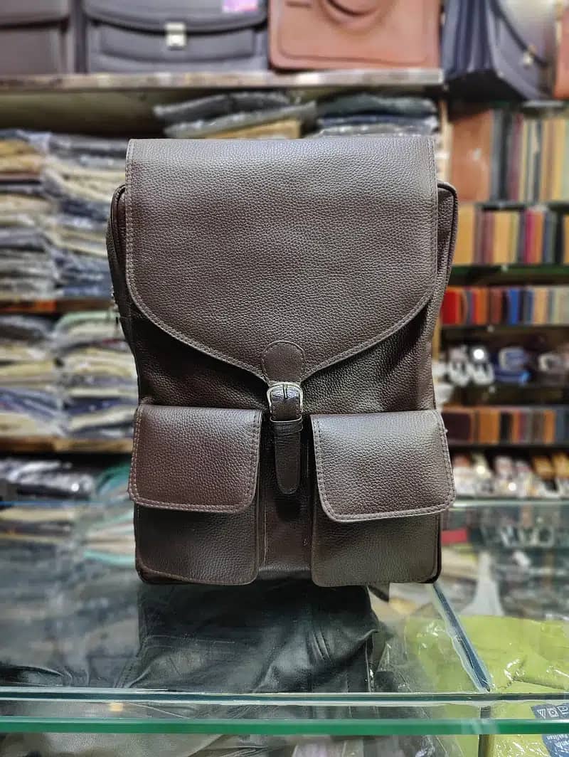 Original Leather Backpack | School College Laptop TravelBrifcases Bags 2