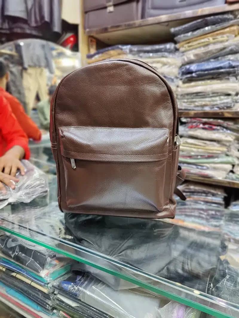 Original Leather Backpack | School College Laptop TravelBrifcases Bags 7