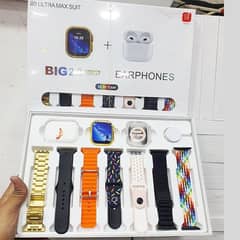 I20 Ultra Max With AirPods2 Bonus |10 In 1 Smartwatch Bundle 2.3 Inch