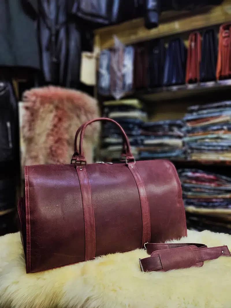 Original Leather Duffel Bags | Best Real Leather shoulder Traveler Bag 1