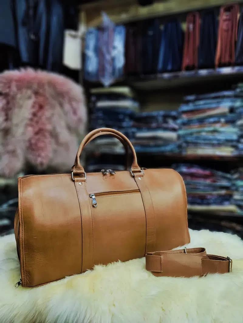 Original Leather Duffel Bags | Best Real Leather shoulder Traveler Bag 5