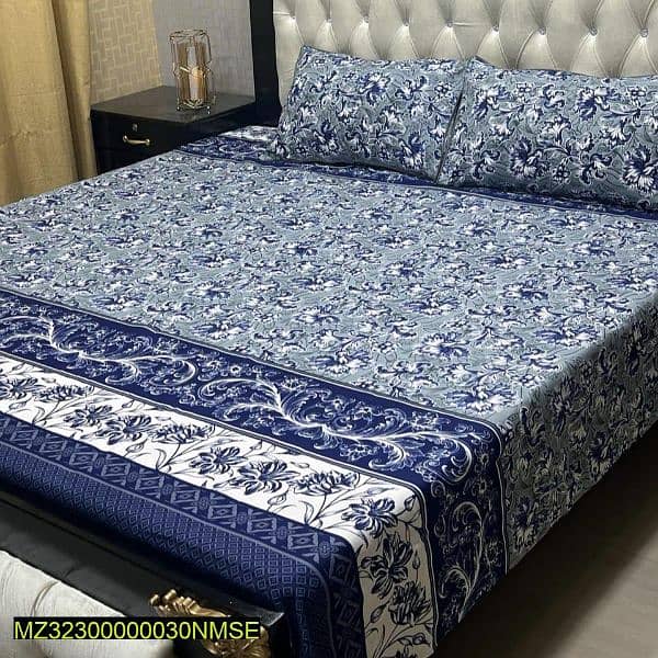 Crystal Cotton 3 Pcs Bedsheets (Premium quality) 15