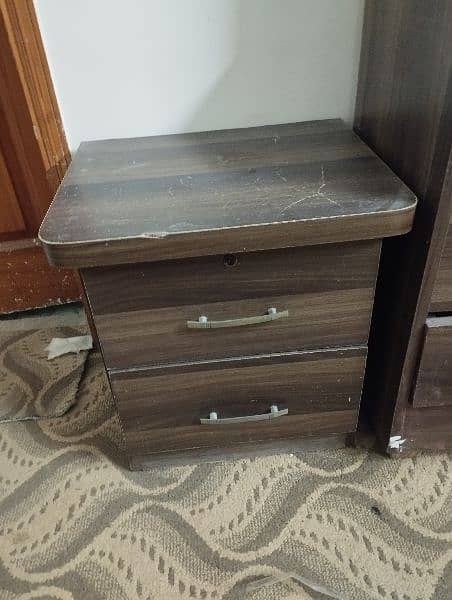 wood single bed single dressing and one side table 2
