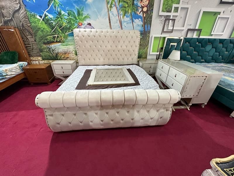 Bed dressing side table / double bed / bed / bed set / Furniture 2