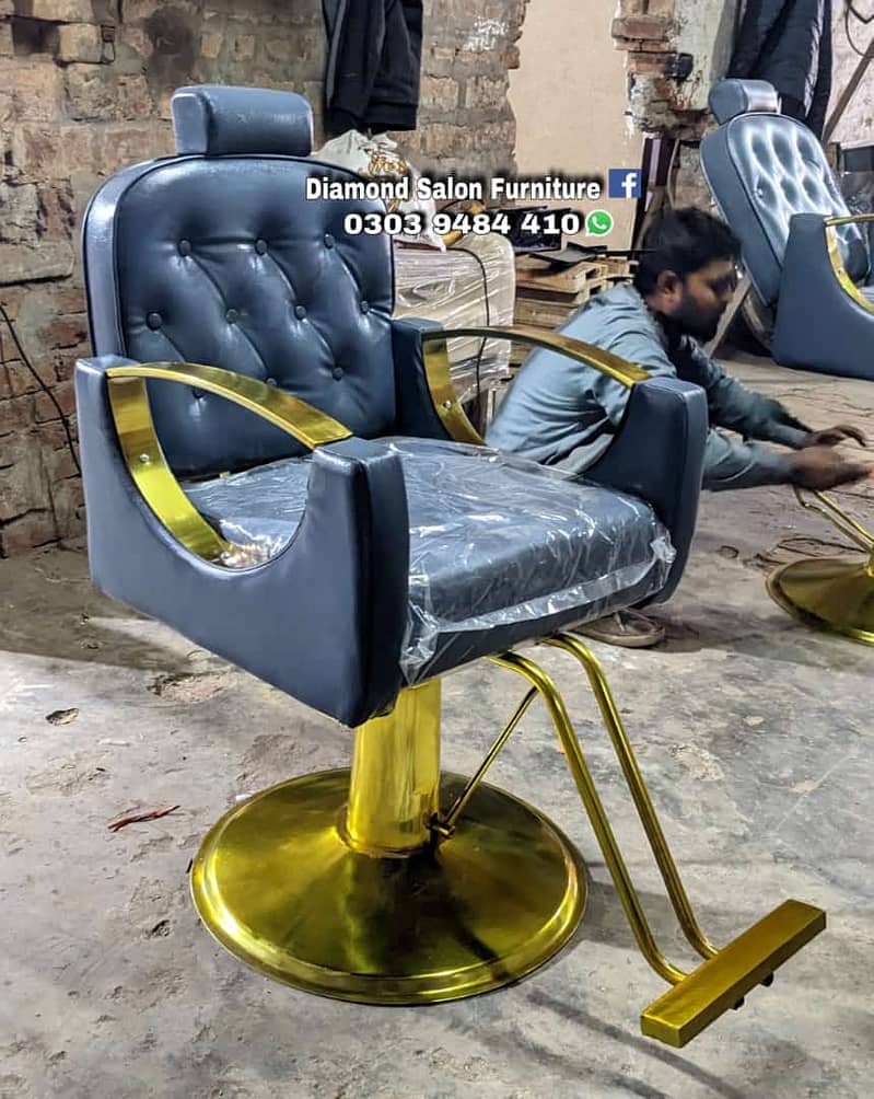 Saloon chair / Barber chair/Cutting chair/Shampoo unit 12