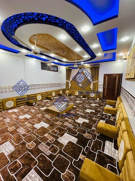 Arabic Majlis | Sofa set | Carpet | Curtains 1