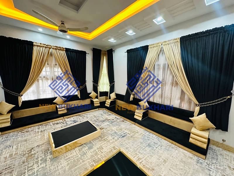 Arabic Majlis | Sofa set | Carpet | Curtains 6