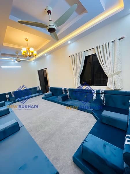 Arabic Majlis | Sofa set | Carpet | Curtains 9