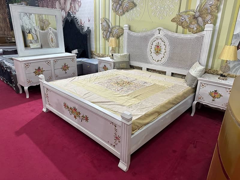 Double bed /side table/furniture/king size bed/wooden bed/dressing 1