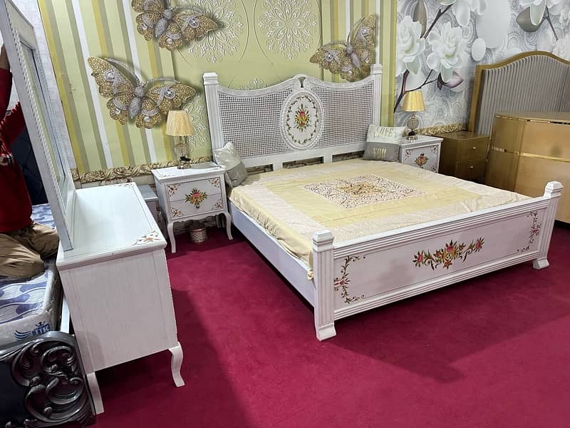 Double bed /side table/furniture/king size bed/wooden bed/dressing 6