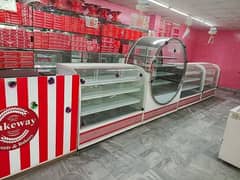 Bakery counter, Display counter, Sweet & biscuit counter.