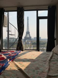 A Luxury Brand New 1 Bedroom Apartment Facing Eiffel Tower available For Rent In Quaid Block Bahria Town Lahore 0