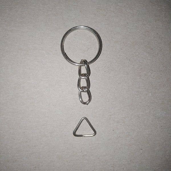 Keychain with Triangle and Round Base 1