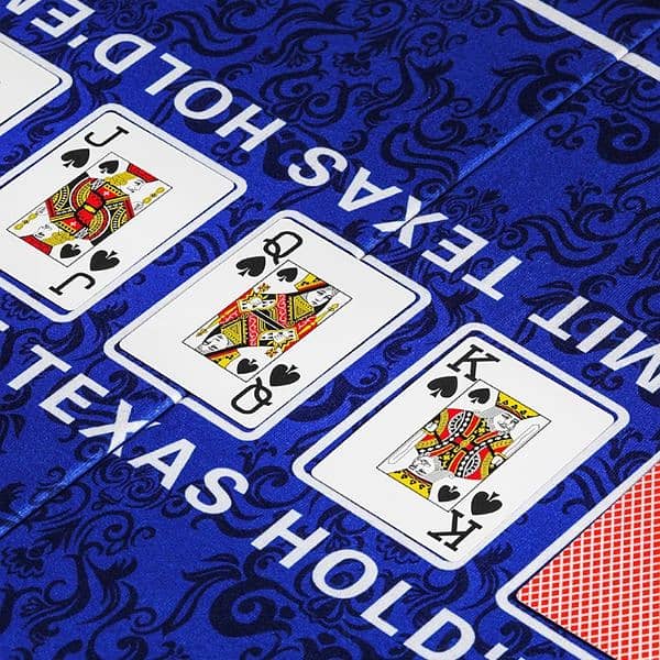 Imported Texas Hold'em Plastic Playing Cards (Red/Blue) 5