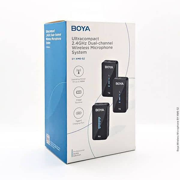 BOYA BY-XM6-S2

2.4GHz Ultra-compact Wireless Microphone System 3