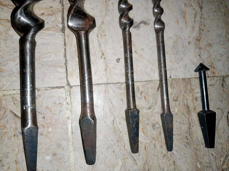 vintage stanley england brace drill and bits 3