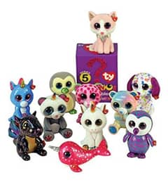 Pack of 5 Ty Beanie -Big eyes - Mini toys - More toys available 0