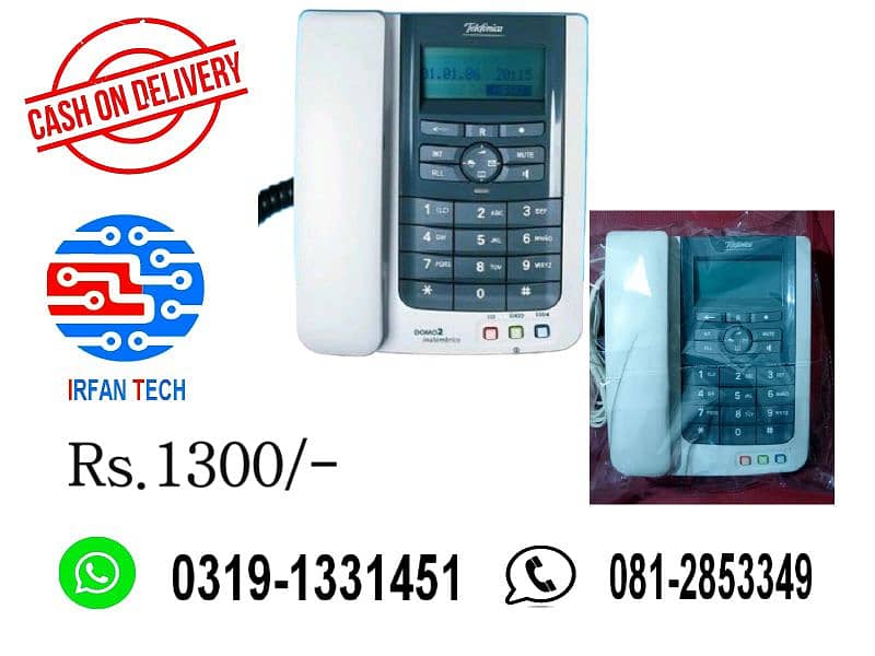 PTCL Landline Corded Telephone Branded Wall and tabular. 8