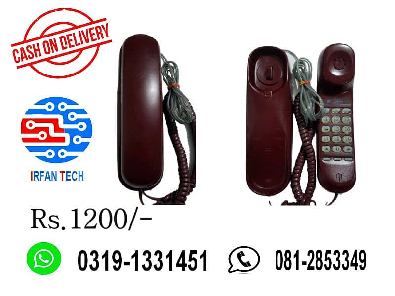 PTCL Landline Corded Telephone Branded Wall and tabular. 10