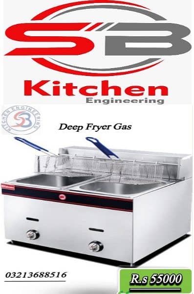 Dough mixer 10L/ pizza oven / Deep fryer commercial kitchen equipment 5
