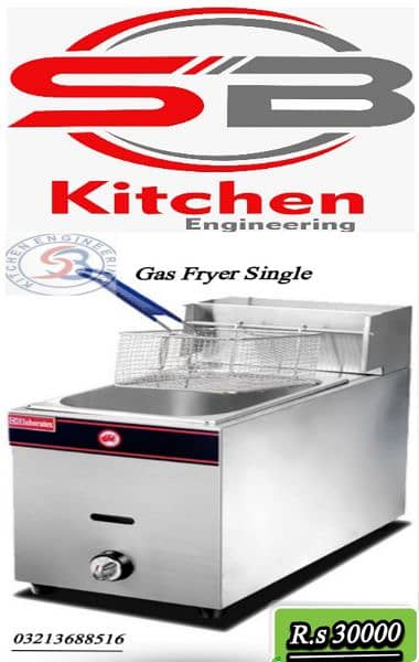 Dough mixer 10L/ pizza oven / Deep fryer commercial kitchen equipment 6