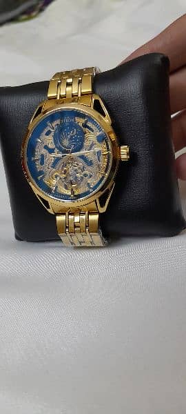 18Kt Gold Plated Automatic FITRON watch 0