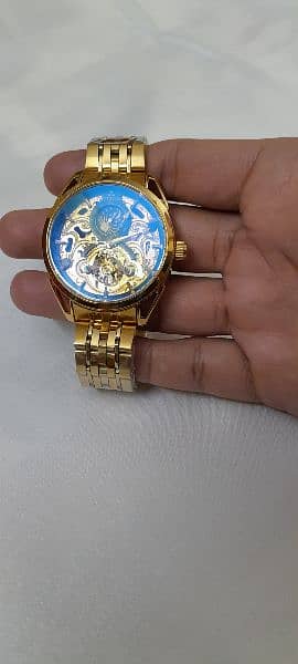 18Kt Gold Plated Automatic FITRON watch 4