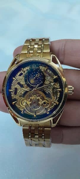 18Kt Gold Plated Automatic FITRON watch 8