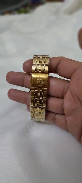 18Kt Gold Plated Automatic FITRON watch 11