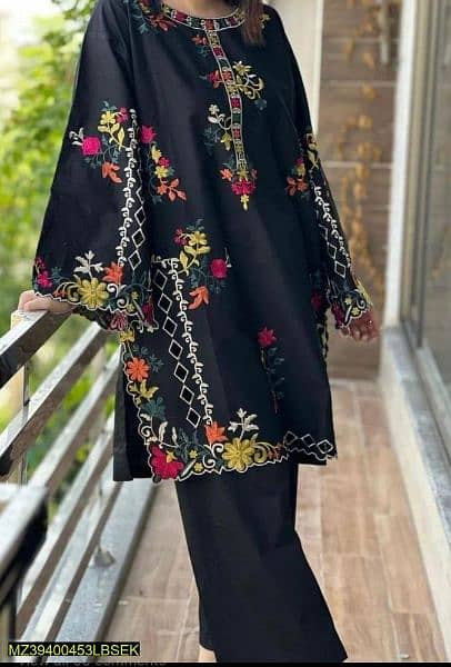 3psc embroidery stitched suit eid special offer 1