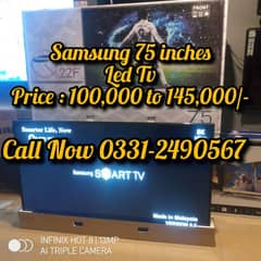 HOT SALE SAMSUNG 75 INCHES SMART SLIM LED TV