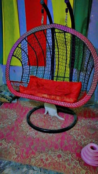 Swing Jhola with Stand & Cushion Set 0