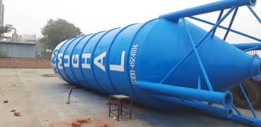 Cement silo store cement and fly ash batching plant