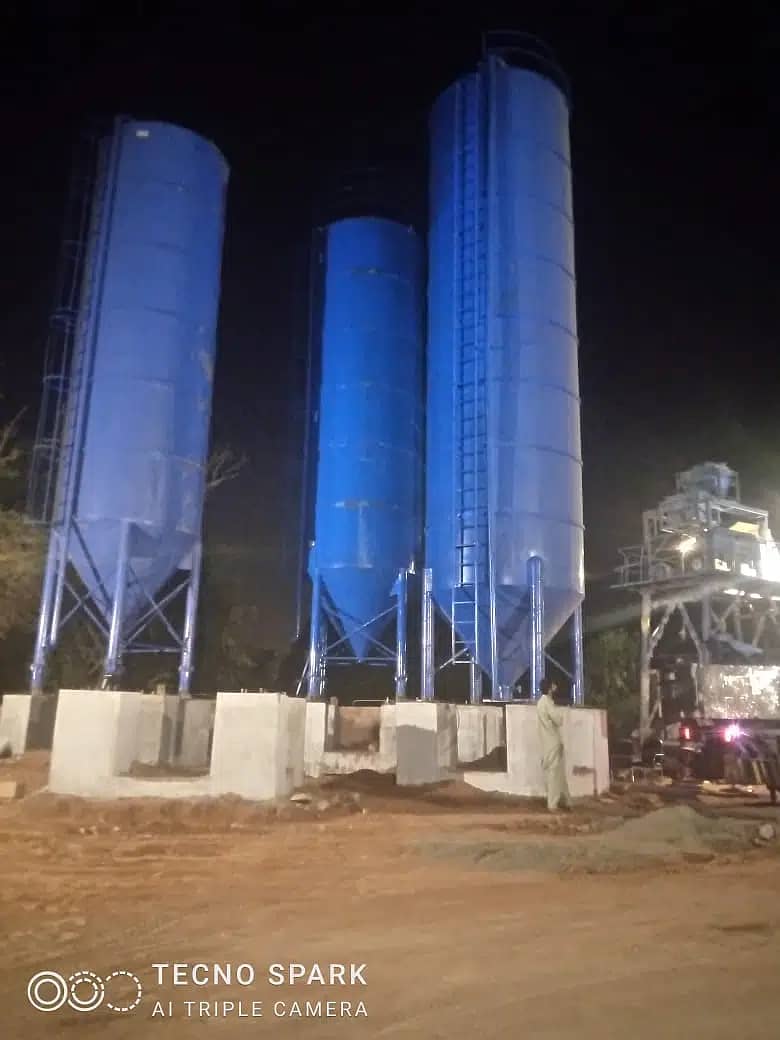 Cement silo store cement and fly ash batching plant 6