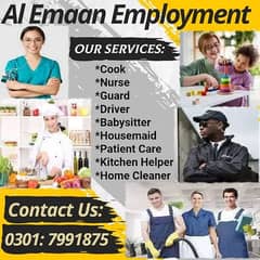 Al. Emaan Employment ۔Register. Domestic Staff Provide all Kinds