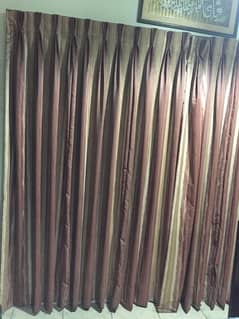 chocolate brown and fawn striped curtains